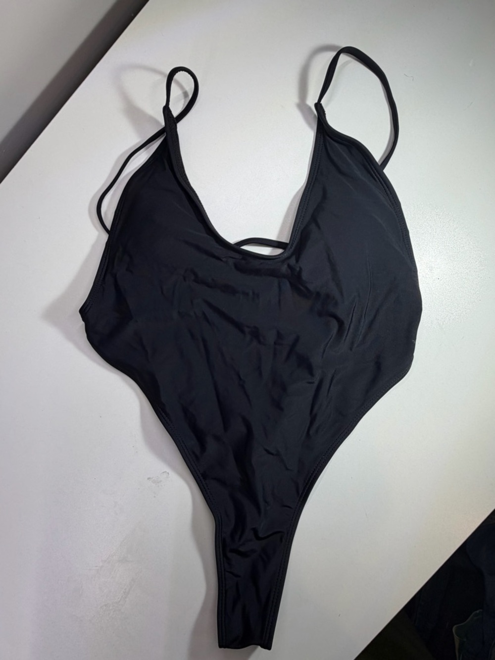 Matte Collection SEXY Classic Black One-Piece Swimsuit with Scoop Back